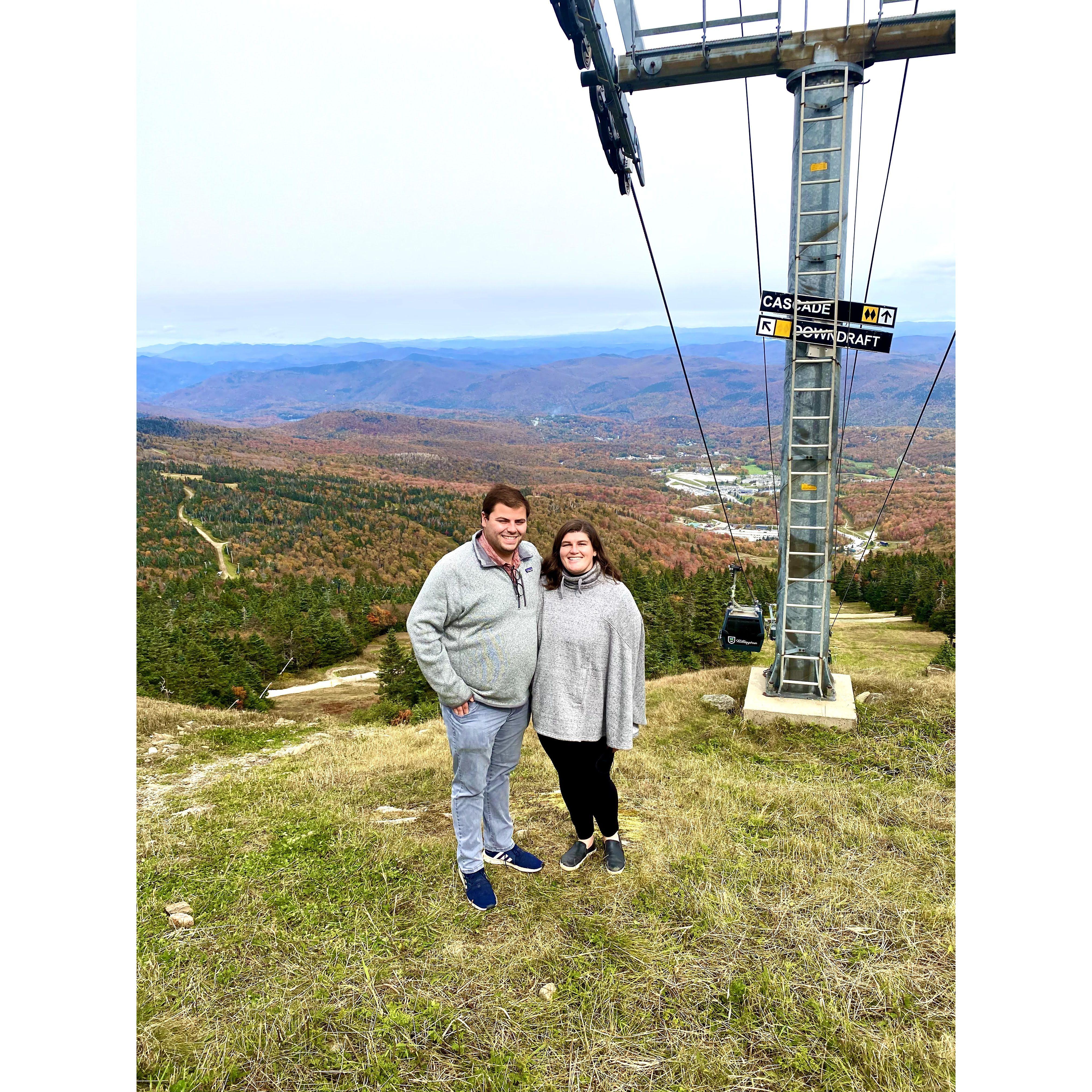 At the top of Killington Mountain in Vermont!