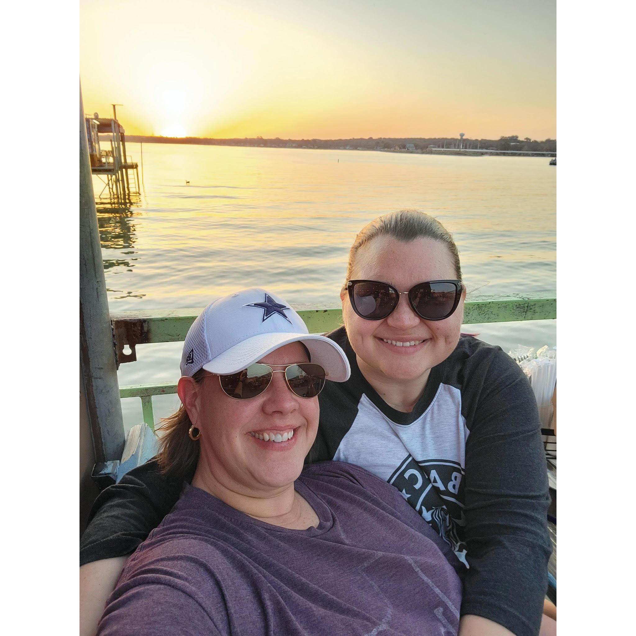 Sunset dinner at Eagle Mountain Lake