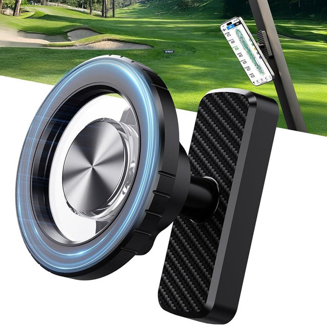 TODI Magnetic Golf Cart Phone Holder – Compatible with MagSafe iPhone 16 15 14 13 12 Pro/Max/Plus, Fits EZGO Club Car Yamaha Icon, Golf Cart Accessory for Men, Dad, Grandpa