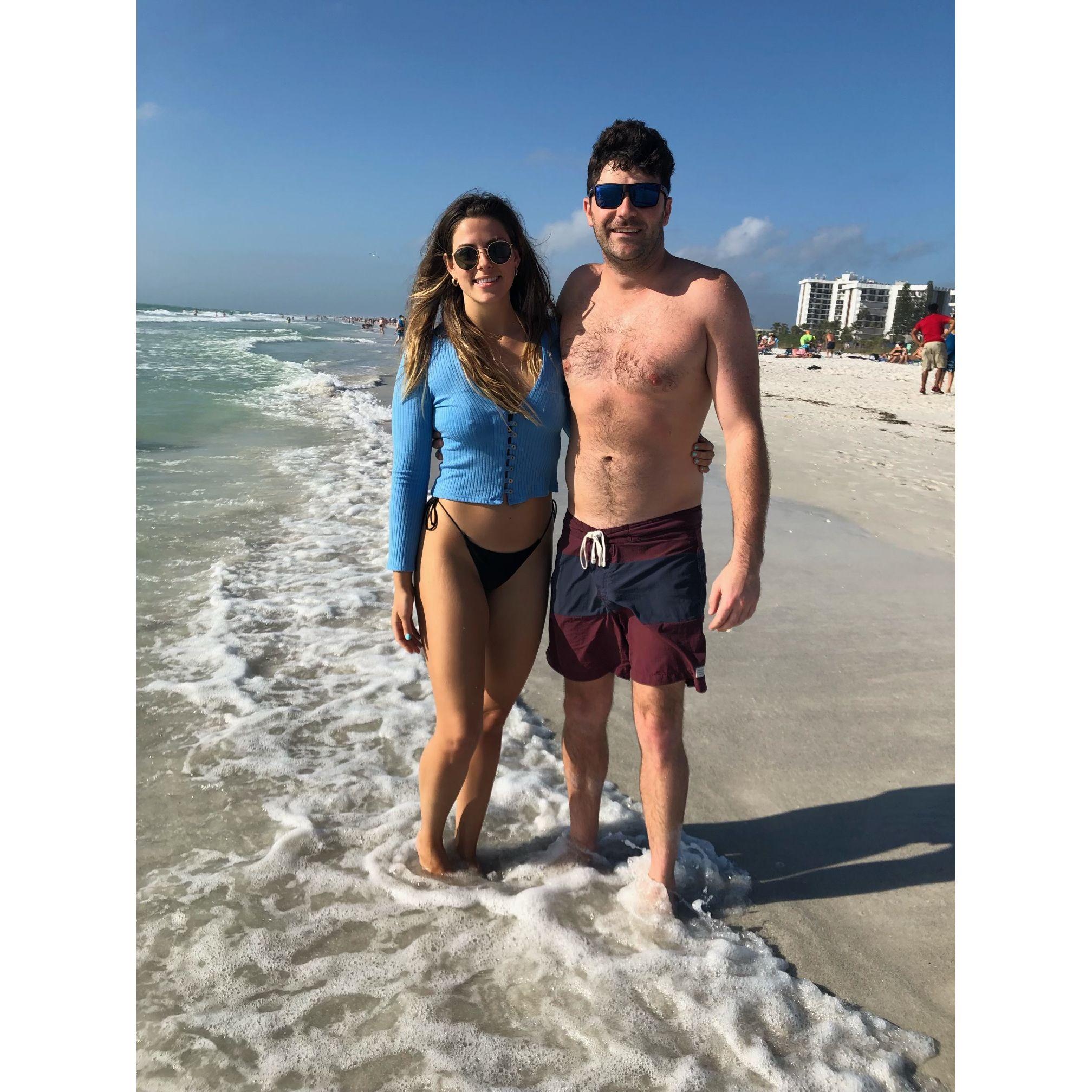 at Lido Beach, one of our fav beaches