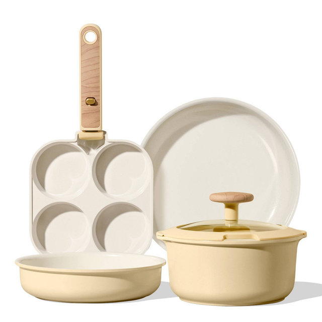 Carote 6pc Ceramic Nonstick Detachable Cookware Set Yellow