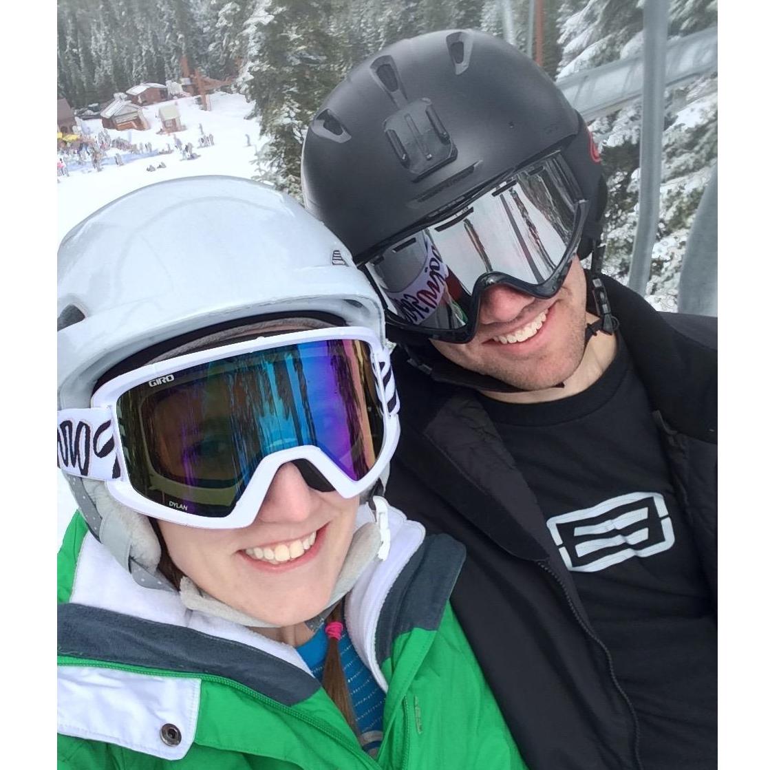Snowboarding buddies