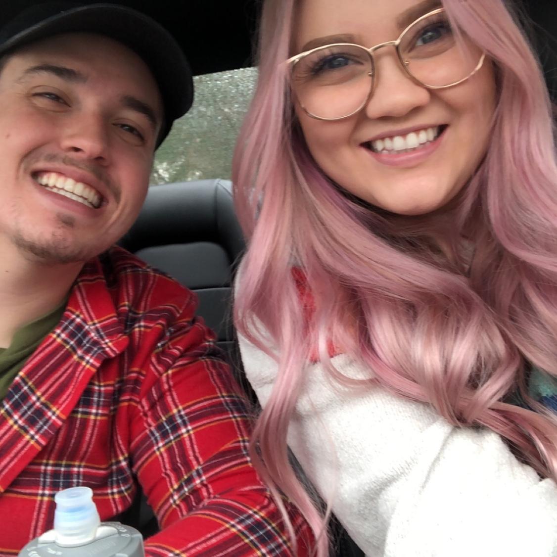 2/22/20, Spencer has always gone with my crazy ideas.. even my pink hair