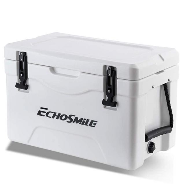 EchoSmile 25/30/35/40/75 Quart Rotomolded Cooler, 5 Days Protale Ice Cooler, Ice Chest Suit for BBQ, Camping, Pincnic, and Other Outdoor Activities