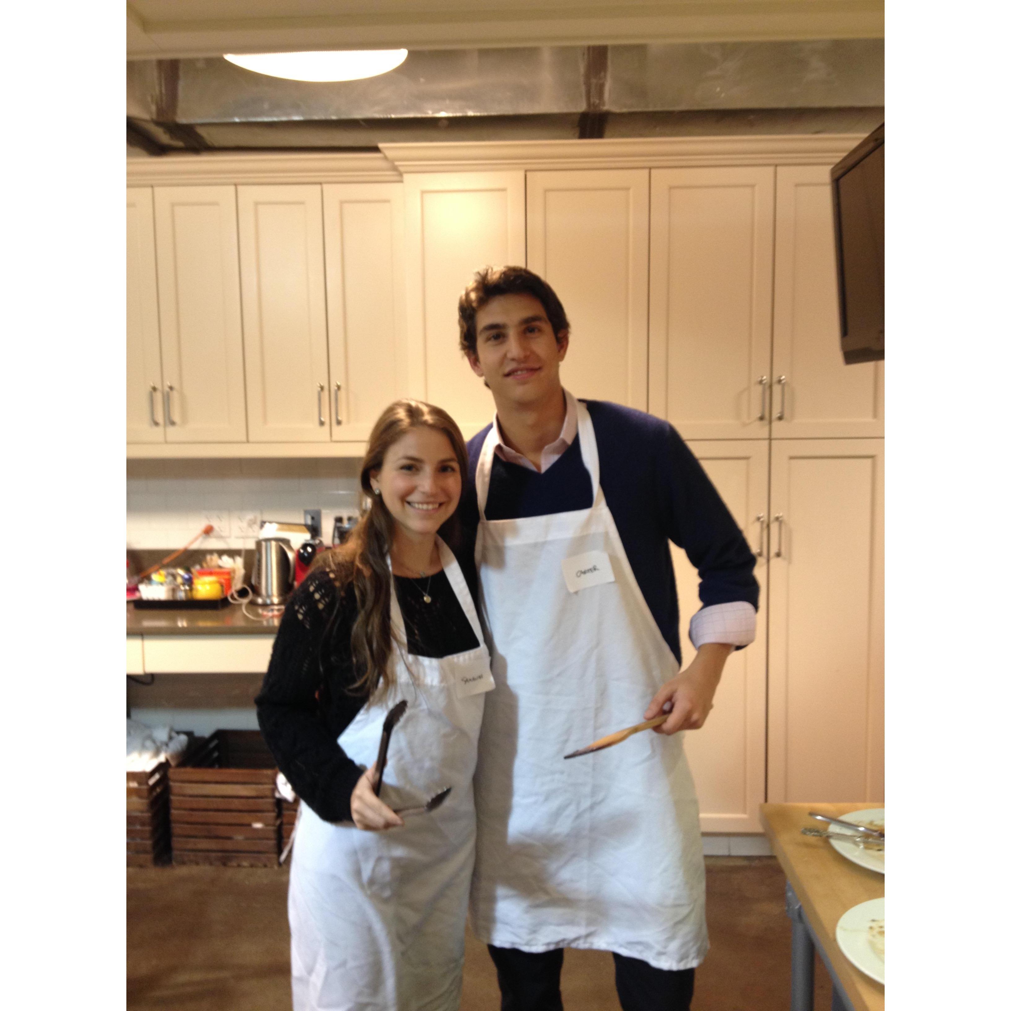 First and only couples cooking class. It worked out though. There was a Wendy's next door.