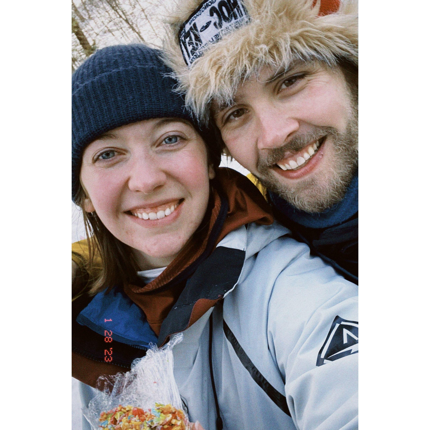 It took six years, but Nick did in fact get Audrey to go skiing.