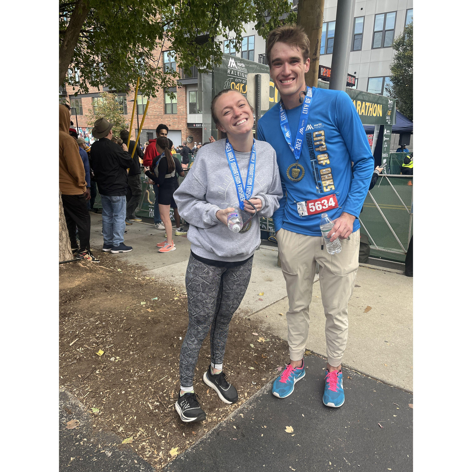 The day after we started officially dating, we ran a half-marathon together!