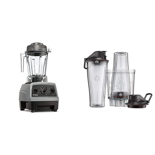 Vitamix E310 Explorian Blender, Professional-Grade, 48 oz. Container, Slate & Personal Cup Adapter - 61724