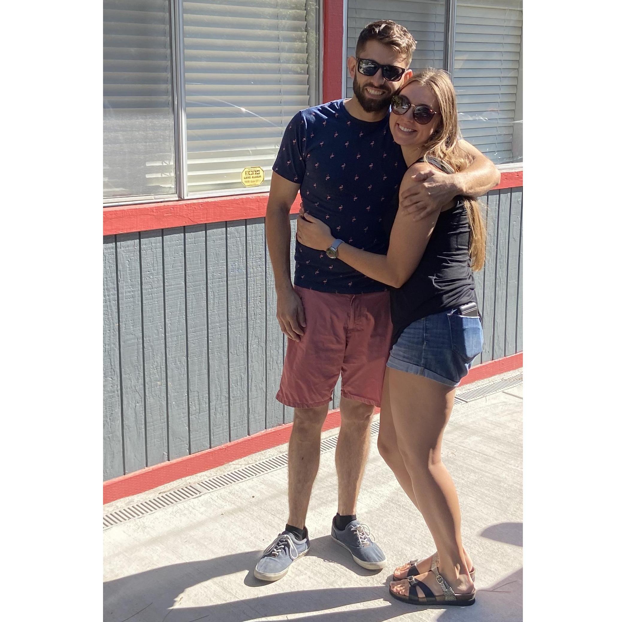 Our first picture as a couple
