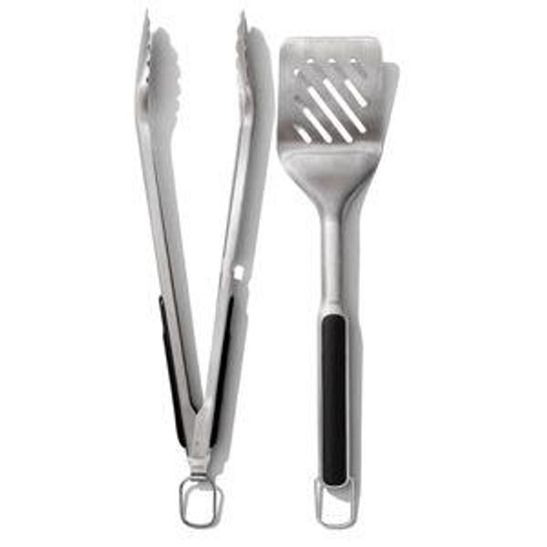 OXO Good Grips Grilling Tools, Tongs and Turner Set, Black