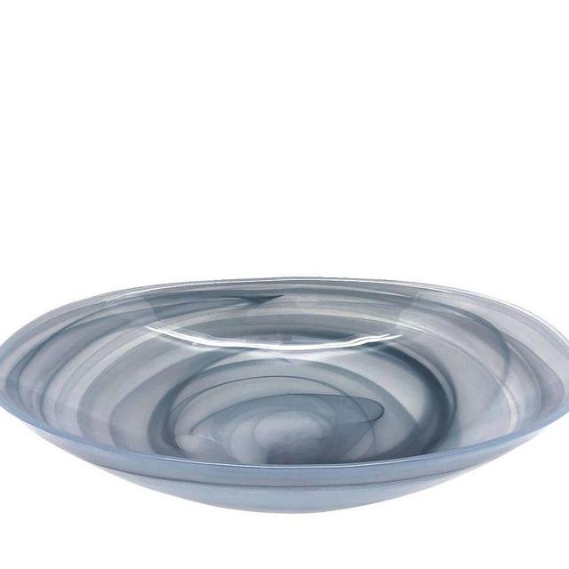 Alabaster Glass Serving Bowl - Stone