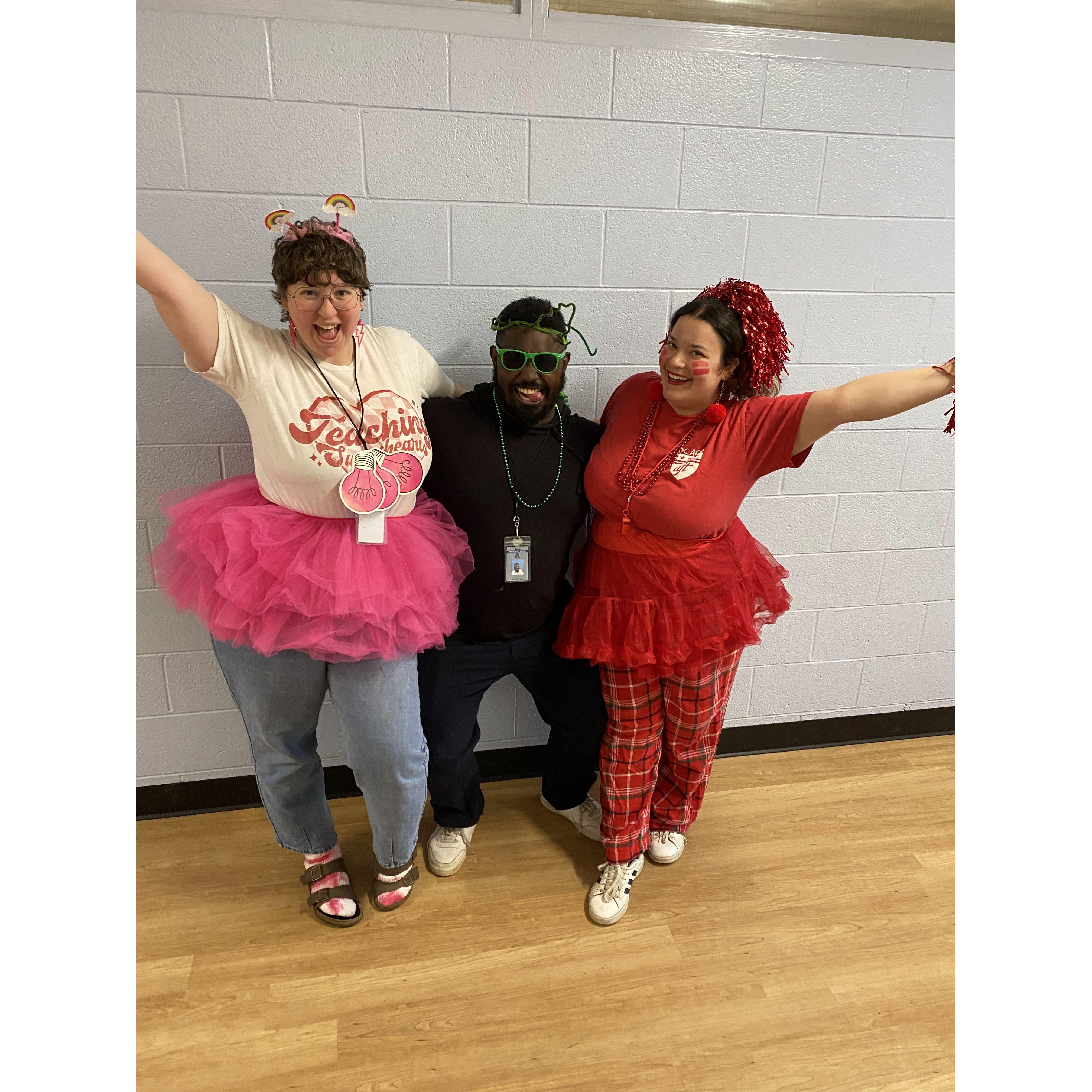 Spirit week color day when you're lucky enough to work at the same school! (featuring our friend Alex)