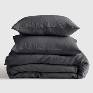 Linen Duvet Cover Set | Quince - Charcoal King