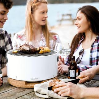 Portable Tabletop BBQ, White