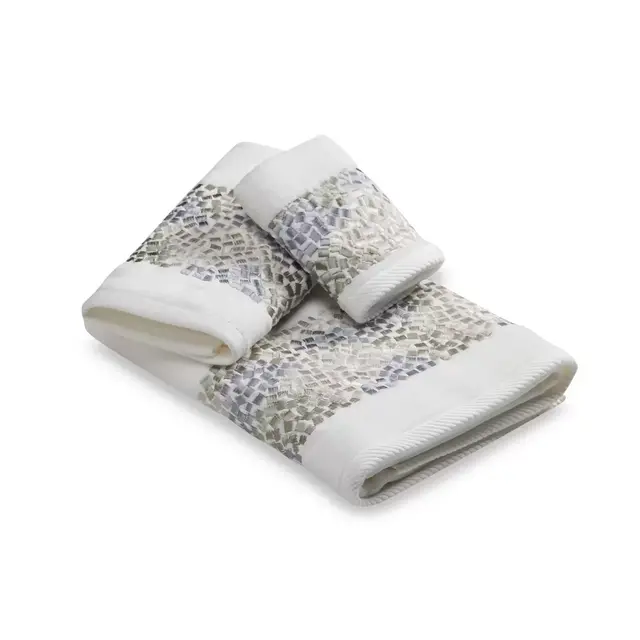 Croscill® Spa Tile Fingertip Towel