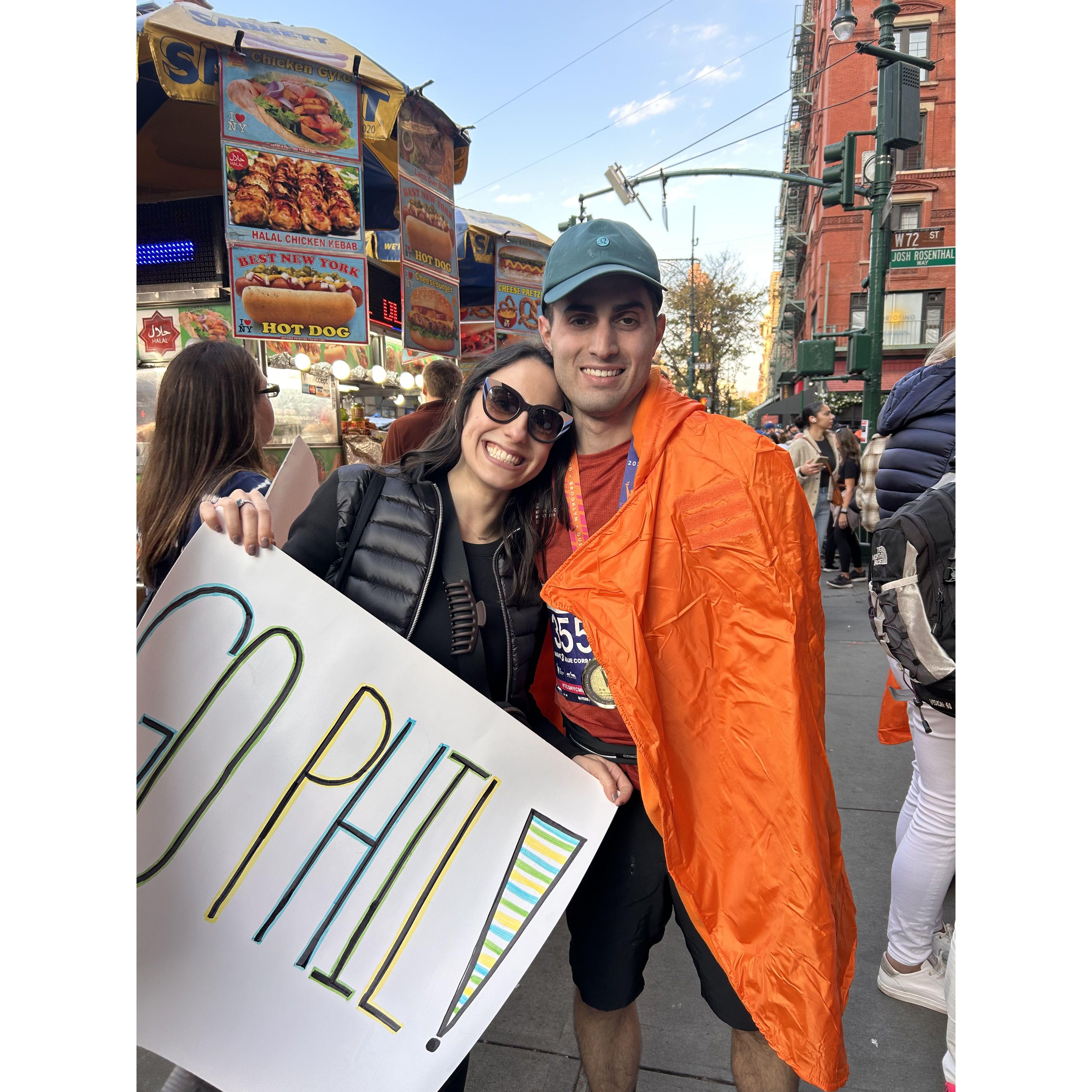 Phil completed his first NYC marathon and still was able to get down on one knee all in one week!