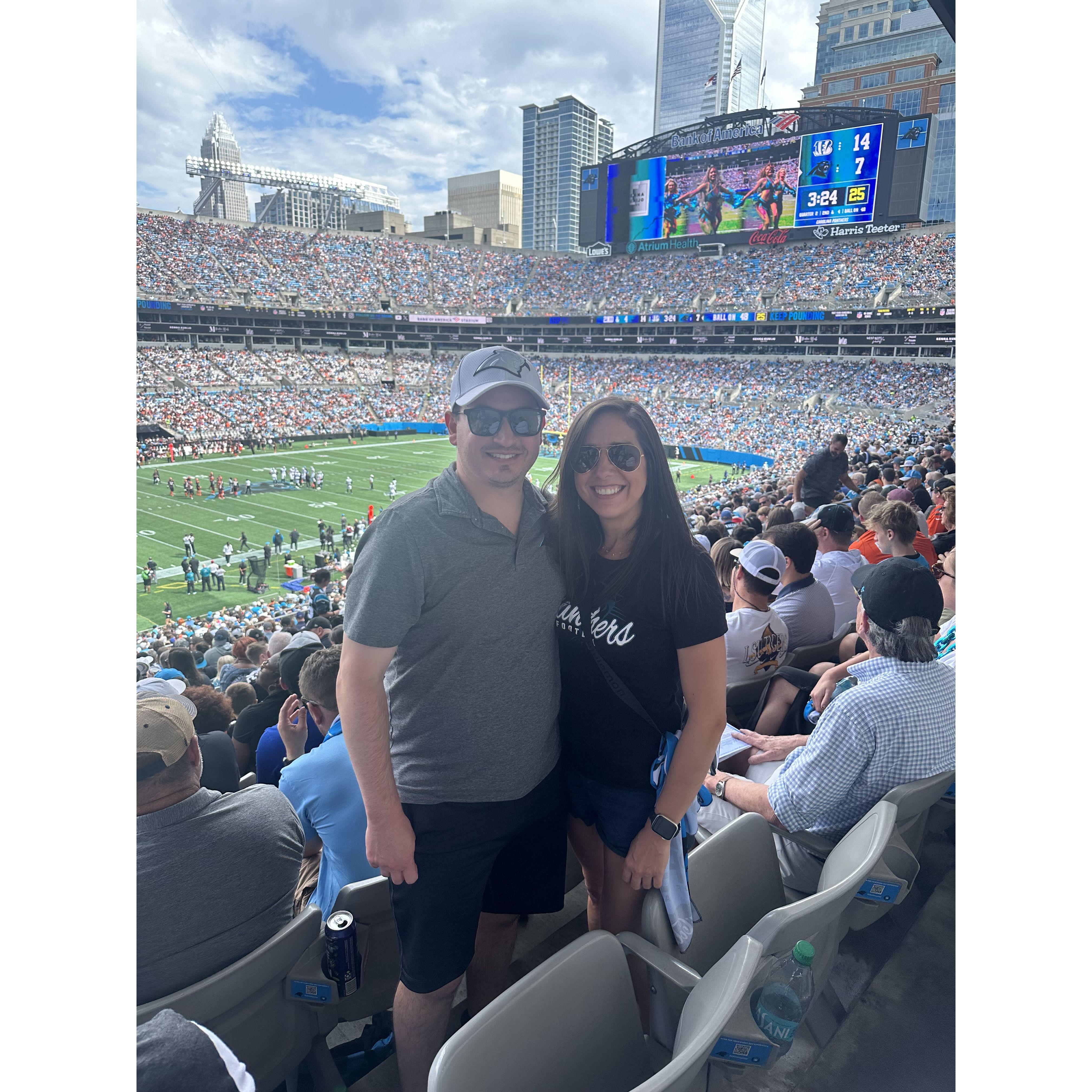 Our first of MANY Panthers Games together!