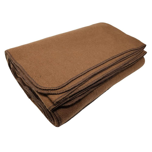 Arcturus Military Wool Blanket - 4.5 lbs, Warm, Thick, Washable, Large 64" x 88" - Great for Camping, Outdoors, Sporting Events, and Survival Kits