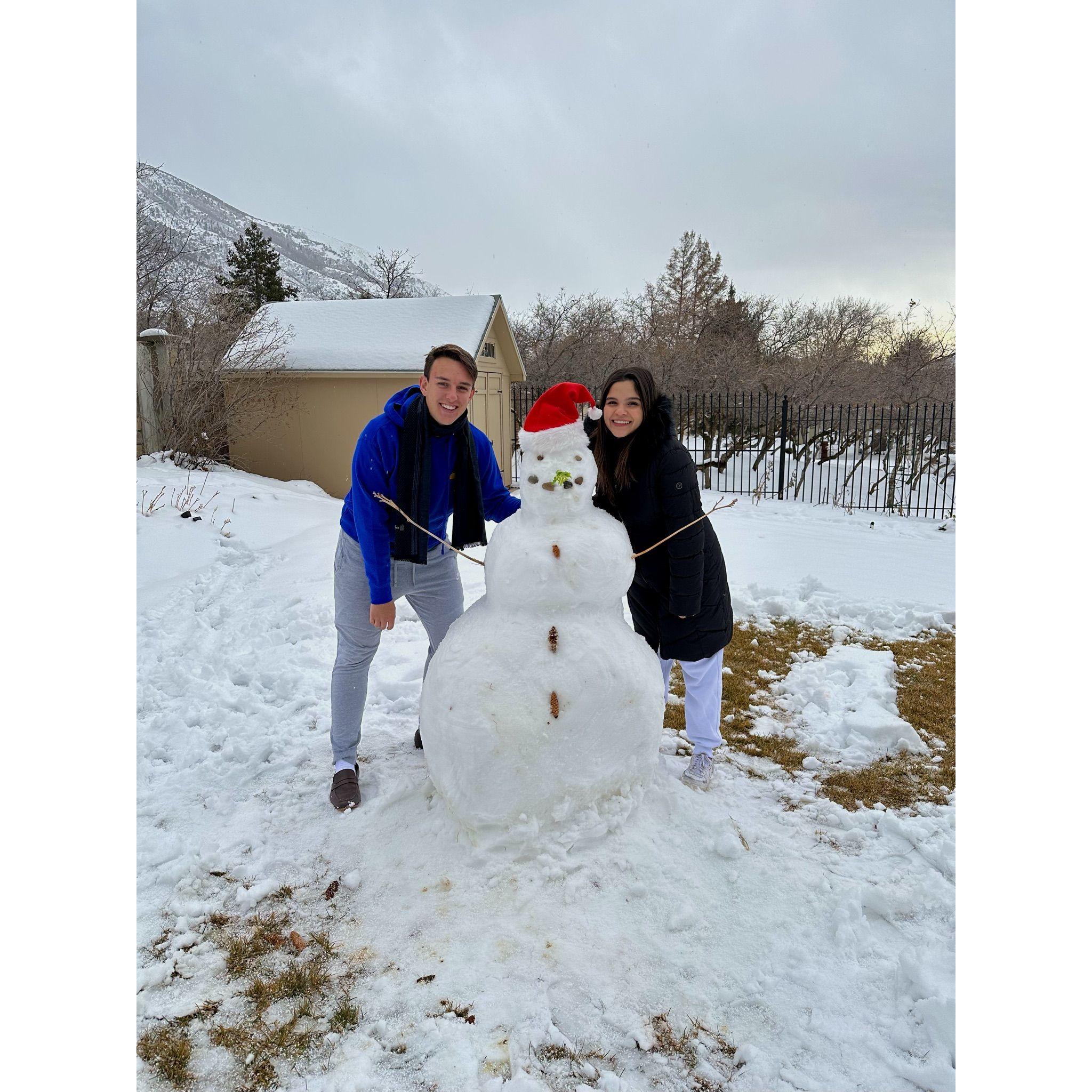 Our first snowman!