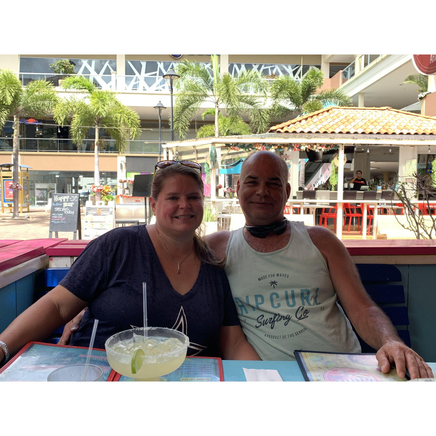 Lunch in Aruba while visiting my friend, Jenn