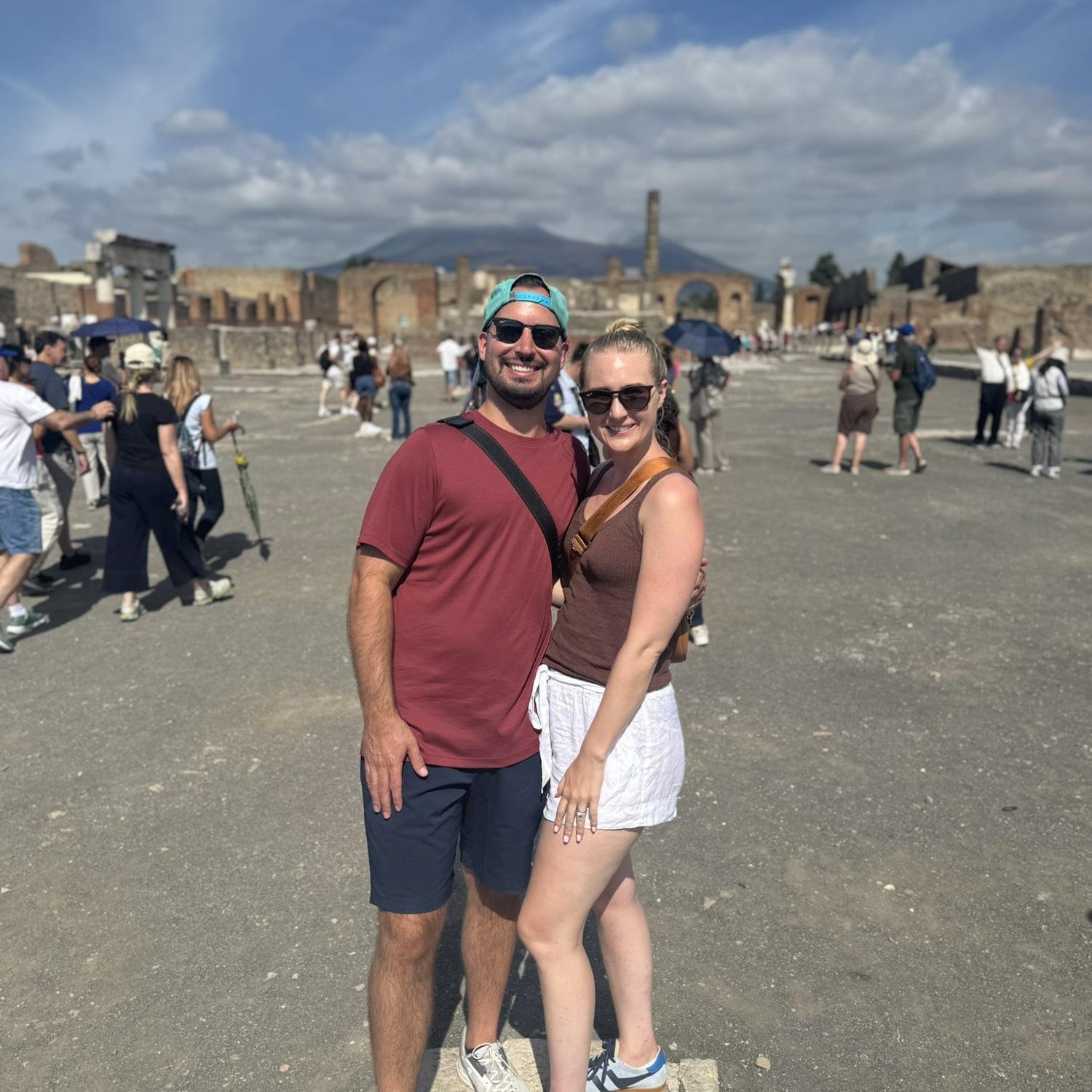 In front of Mount Vesuvius in Pompeii. Amazing experience.