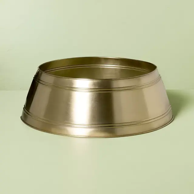 26" Banded Brass Christmas Tree Collar Antique Finish - Hearth & Hand™ with Magnolia
