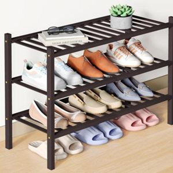 Bamboo Shoe Rack (Brown)