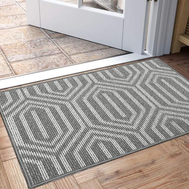 DEXI Indoor Doormat, Non Slip Absorbent Resist Dirt Entrance Rug, 20”x32” Machine Washable Low-Profile Inside Floor Door Mat