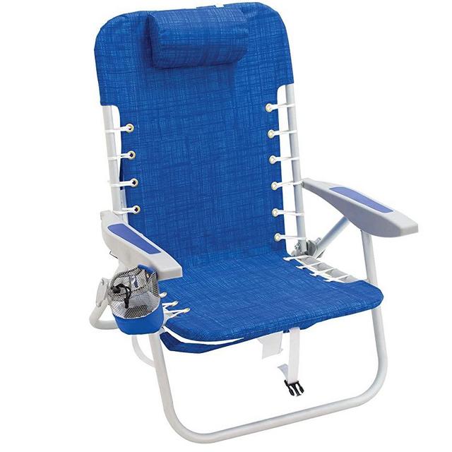 RIO Beach 4-Position Lace-Up Backpack Folding Beach Chair