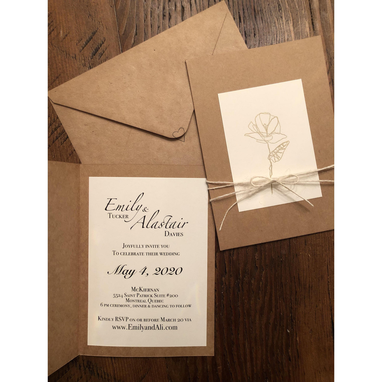 Our paper wedding invitations! For all of you e-invitees.