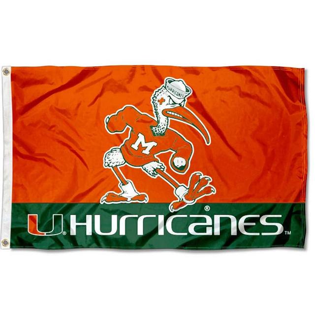 College Flags & Banners Co. Miami Hurricanes Ibis Mascot Flag