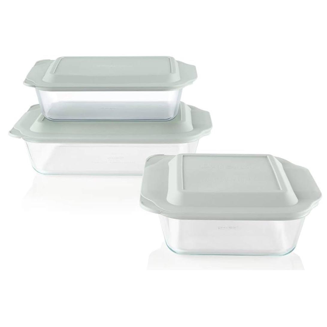 Pyrex Glass Baking Dishes, (7x11, 8x8, 9x13) Set of 3