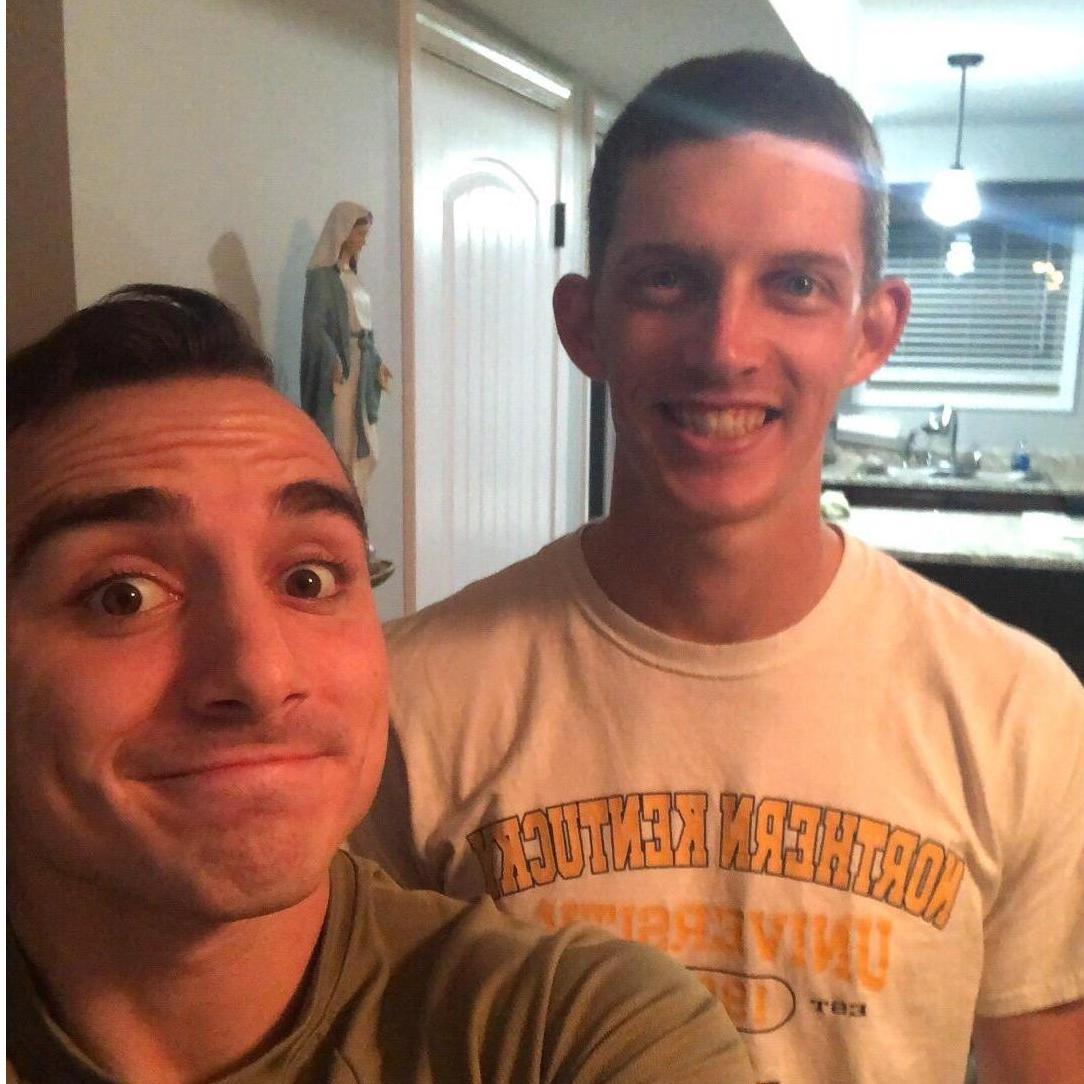 Anthony and Chris goofin' around in Ft. Campbell, KY.