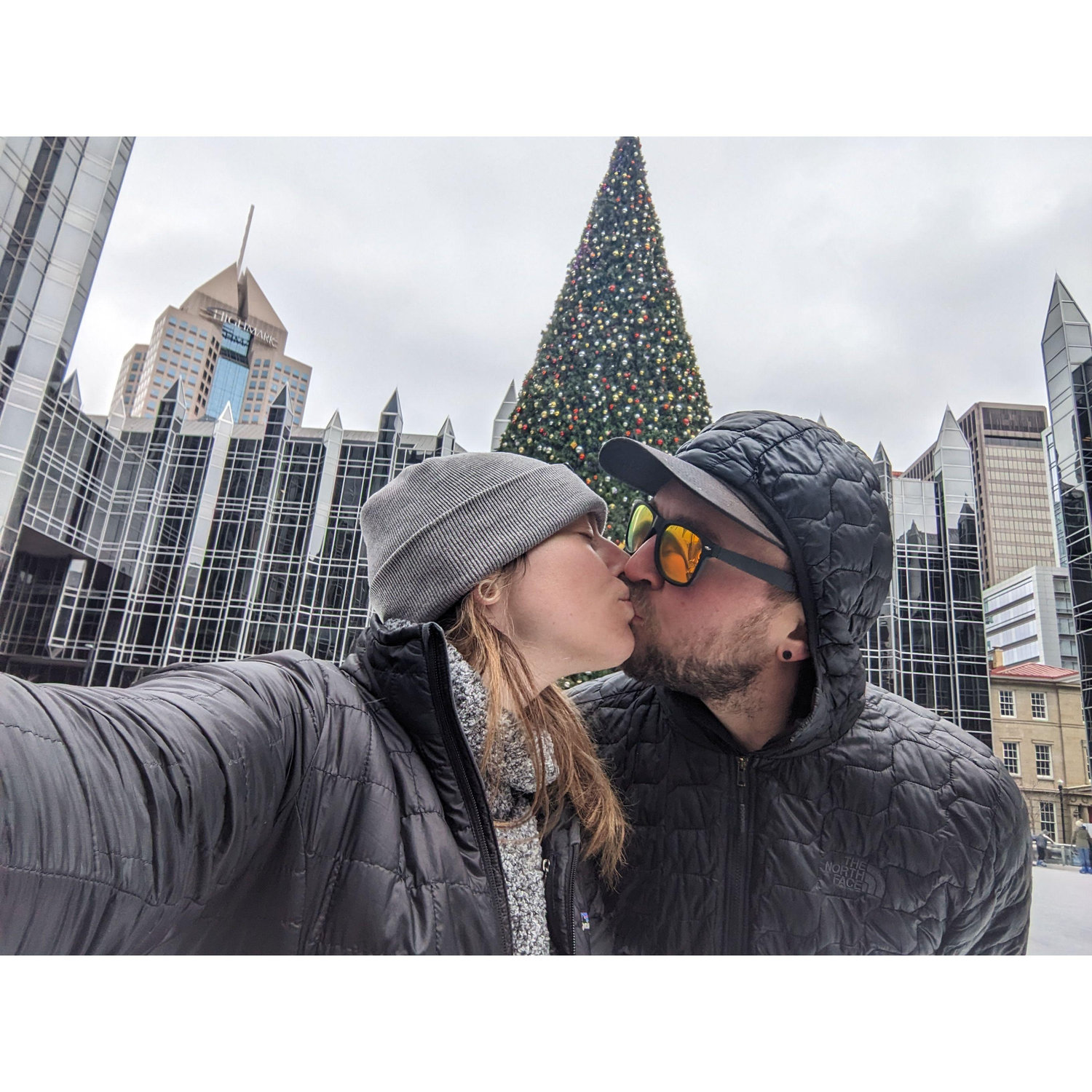 We were ice skating in downtown Pittsburgh while on a trip to visit Evan's family.