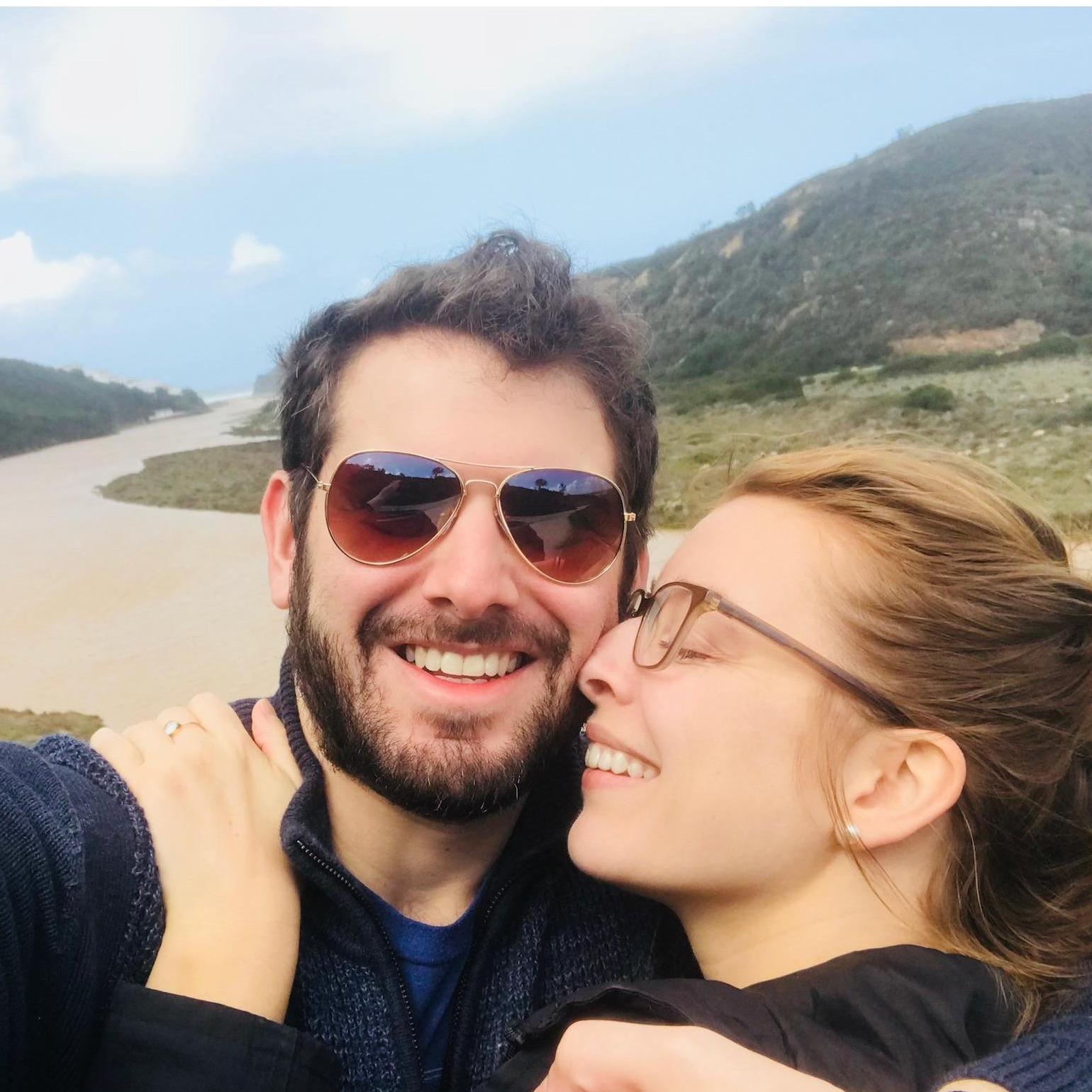 Smooshing faces.