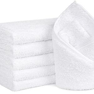 Orighty 6-Pack White Hand Towels - Quick Drying & Absorbent Microfiber Gym Towels 16x28 inches - Lightweight & Thin White Yoga Towel - Multi-Purpose Camping Towel for SPA, Hotel & Bathroom
