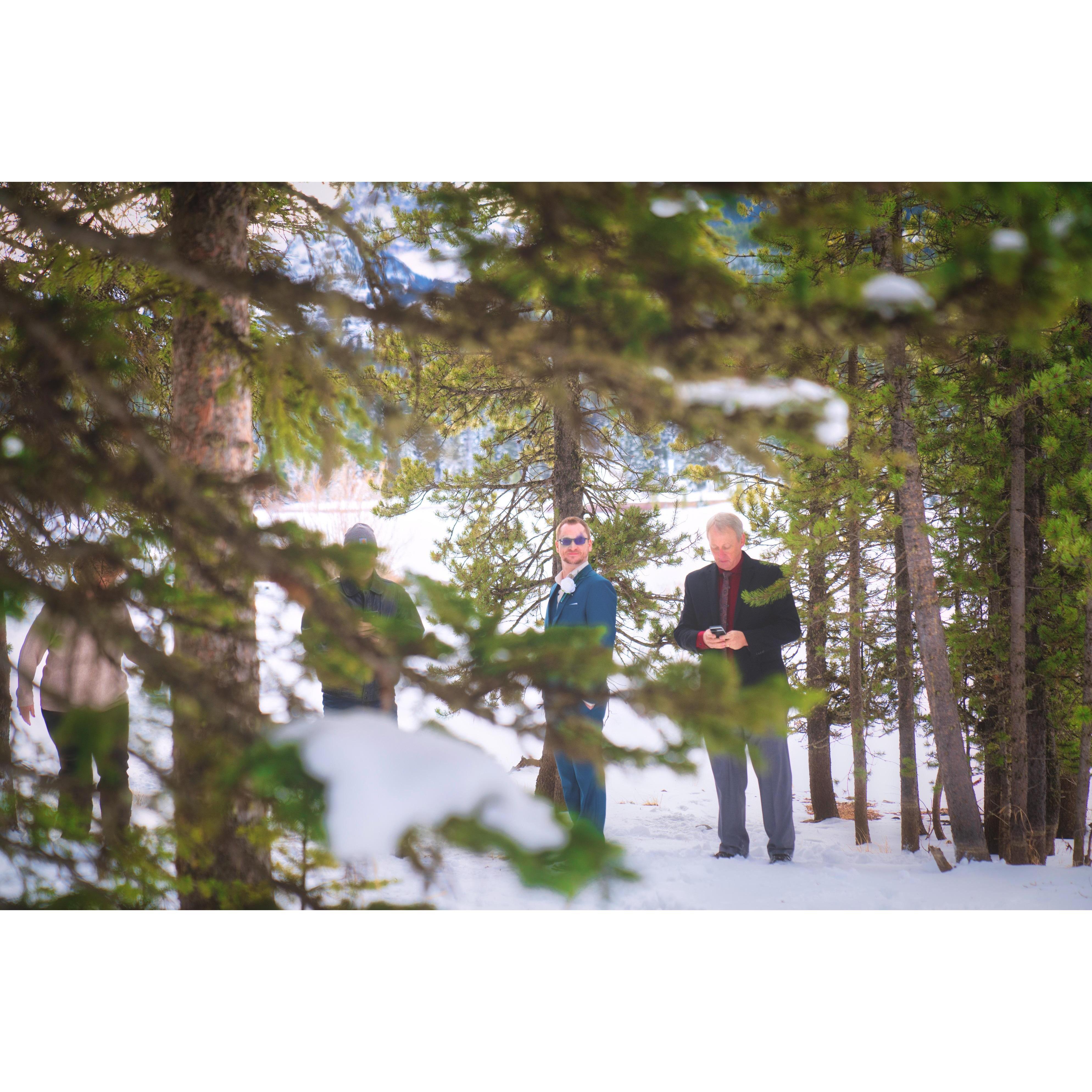 Waiting for the bride.