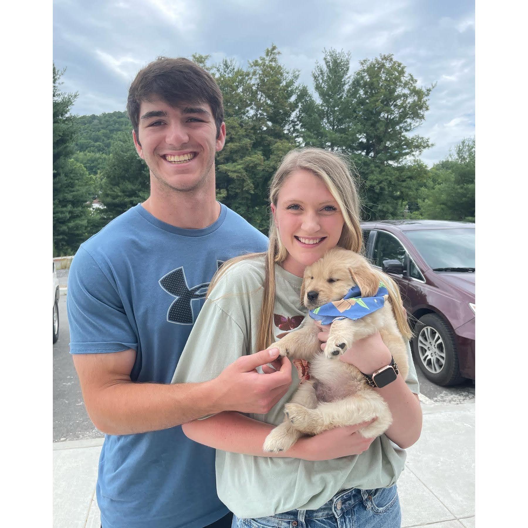 The day we picked up our favorite boy, Chewy!