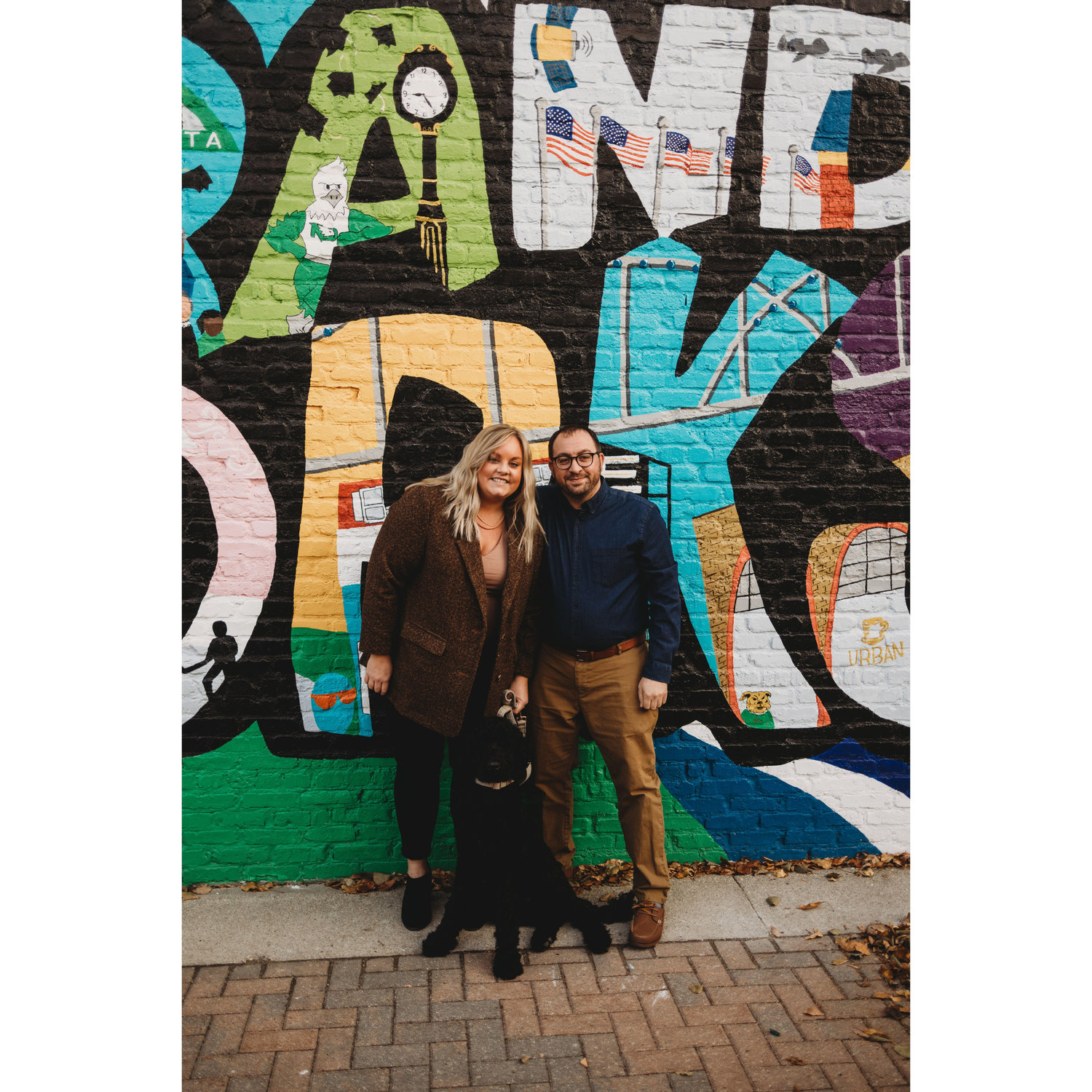 Oct. 2022 - Engagement photo session downtown Grand Forks, ND.