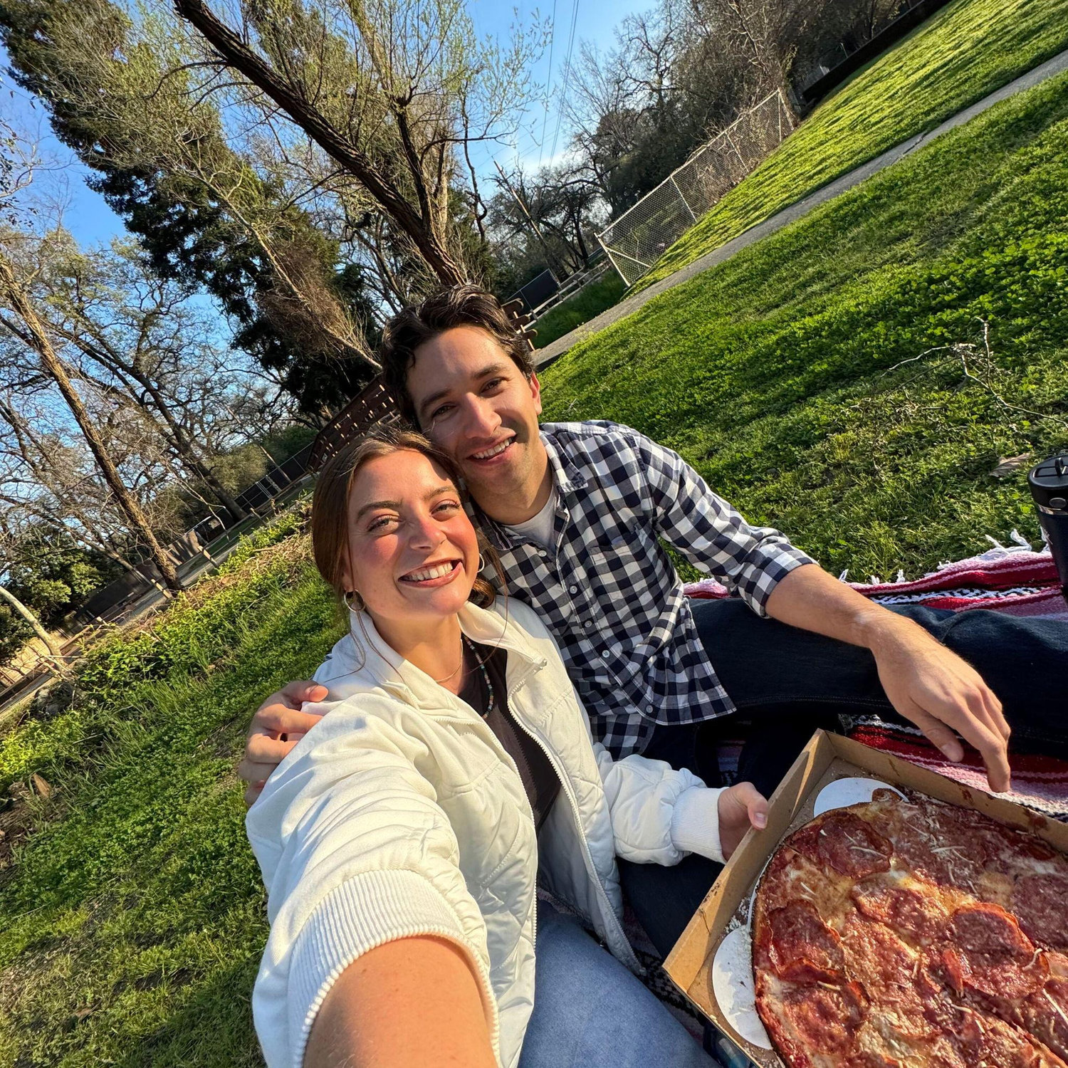 One of our many picnic dates.