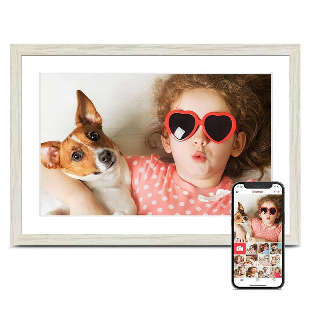 Digital Picture Frame, 10.1 inch Frameo Digital Frame WiFi, 1280 * 800 IPS HD Touchscreen, 32GB Storage, Instant Share Photo Video, Gifts for Mom, House Warming