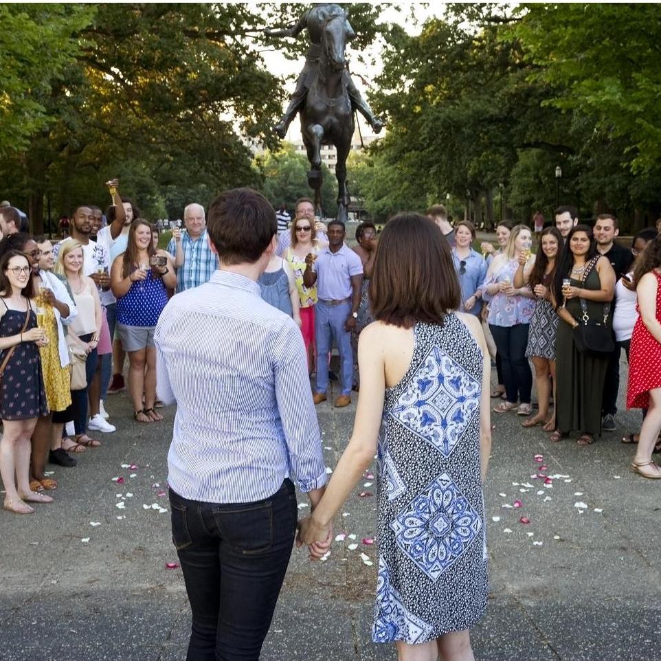 Right after Elizabeth said "yes"!