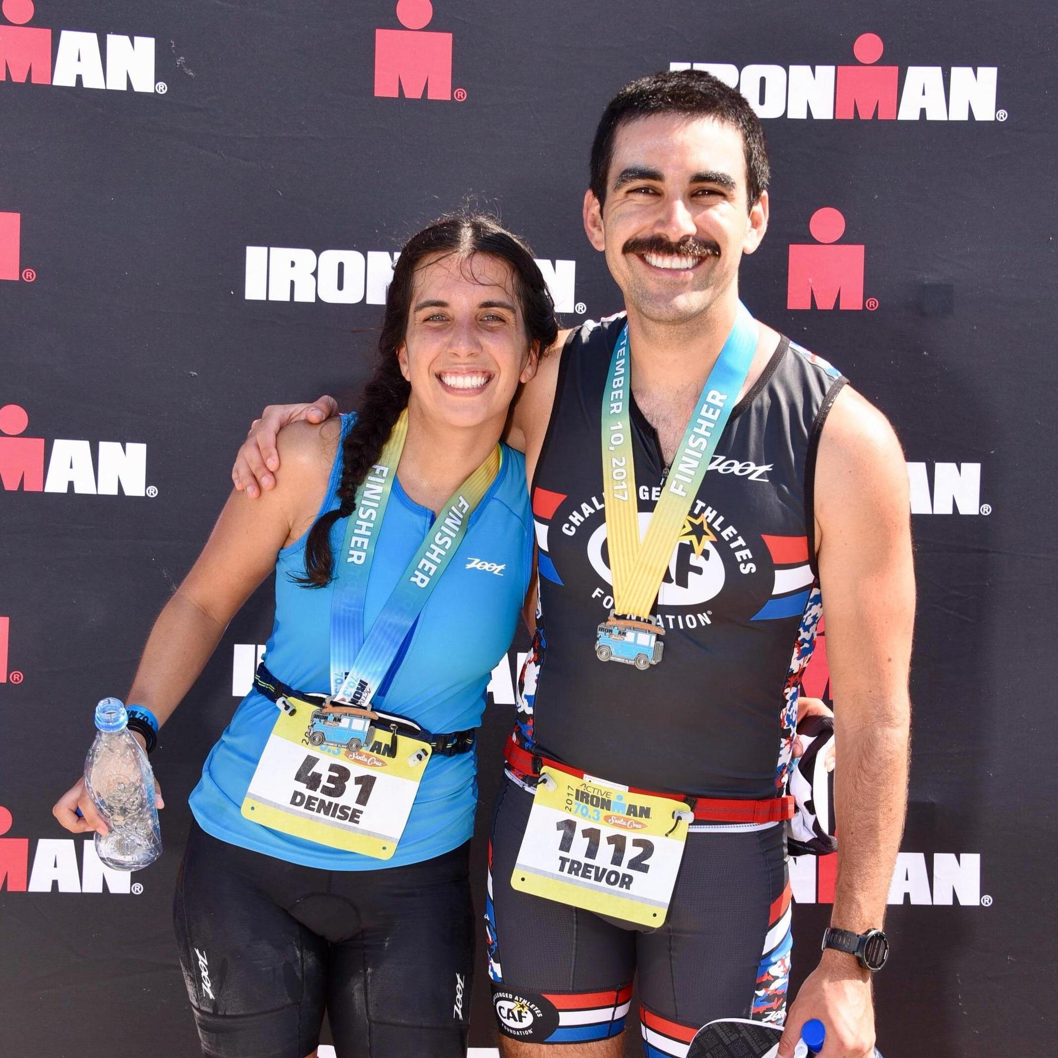 Our first half-ironman together