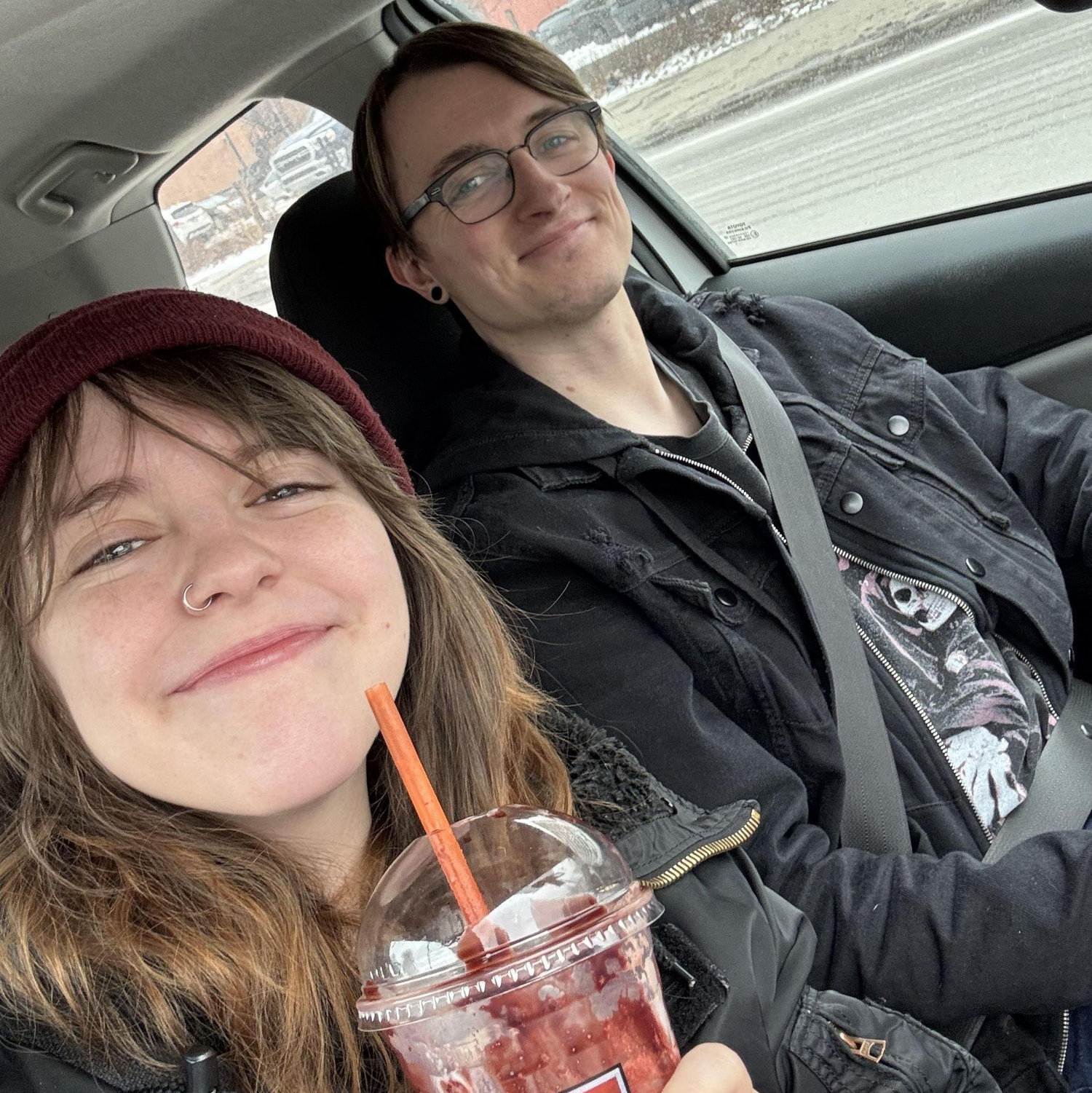 Caught going to one of our fav coffee shops, Biggby. No, this is not sponsored... unless they want to sponsor us ;)