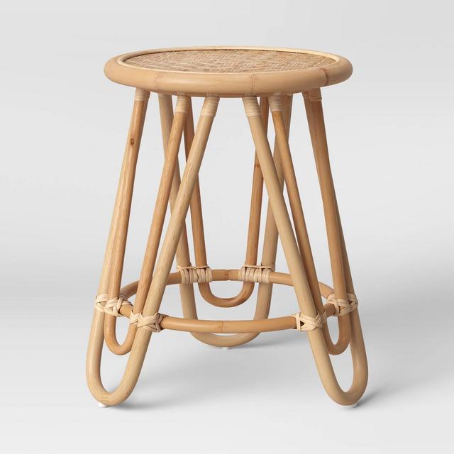 Tenella Round Rattan End Table Natural - Opalhouse™ designed with Jungalow™
