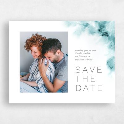 Seafoam, Green Wedding Save the Date - Bartlett Photo