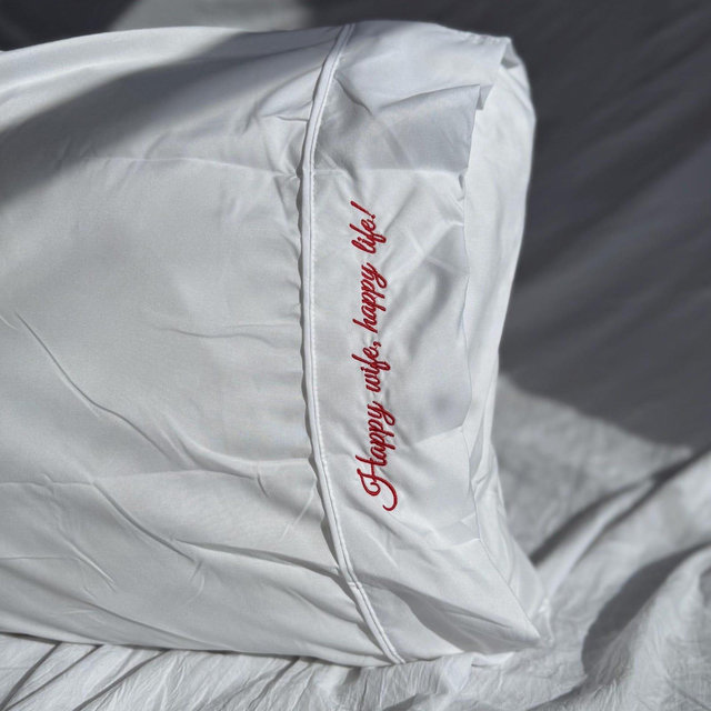 Custom Embroidered Pillowcases Wedding Heirloom