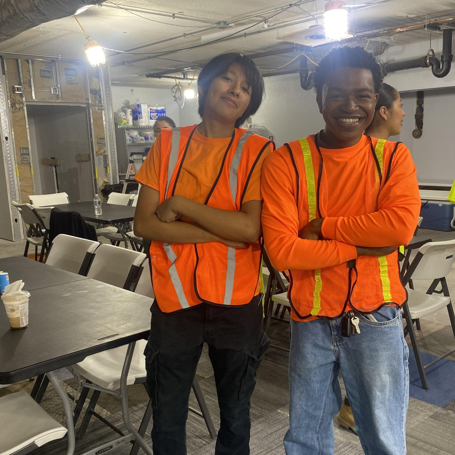 Working together on the 18th street construction project.