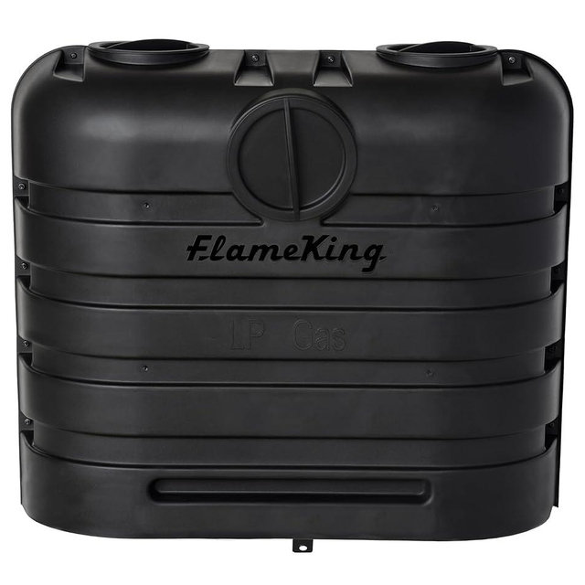 Flame King Dual 30LB LP Propane Tank Light Plastic Heavy Duty Cover for RV, Travel Trailer, Camper And Recreational Vehicle - Black