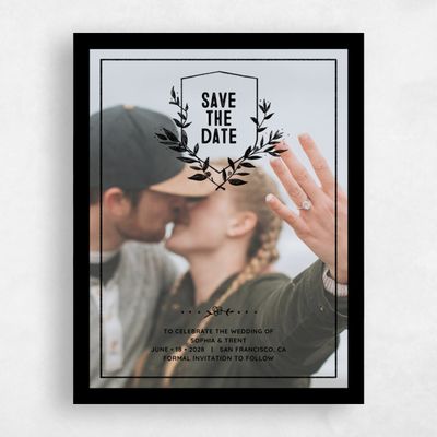 Black Wedding Save the Date - Humboldt Portrait